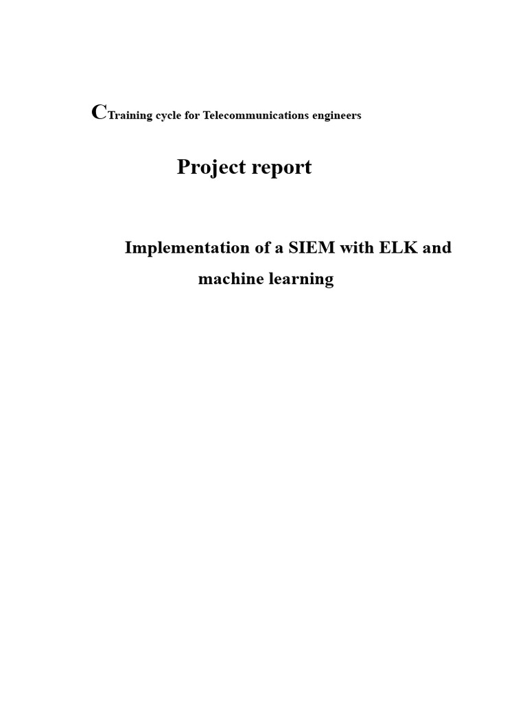 Implementation of a SIEM with ELK and machine learning | PDF | Java ...