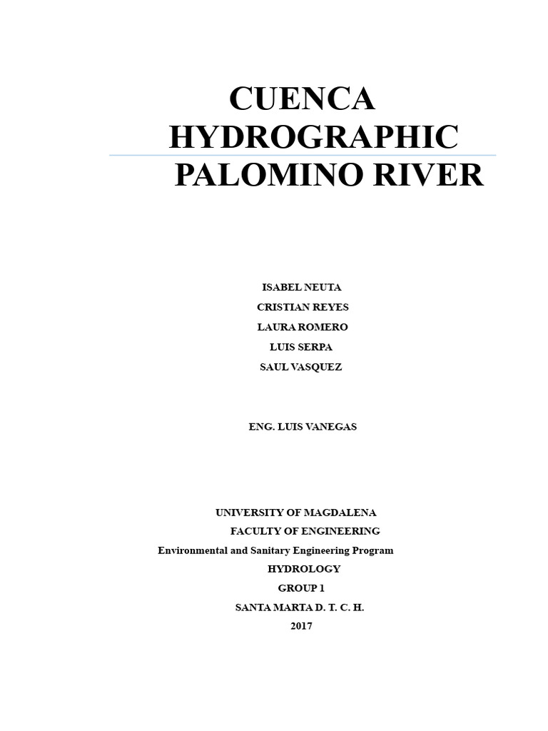 Palomino River Basin Analysis Report | PDF | Drainage Basin | River