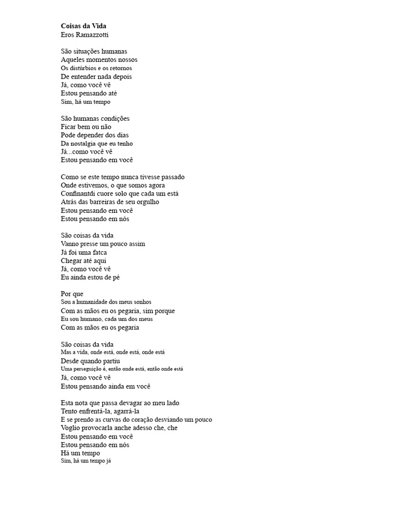 Reflexões sobre Amor e Vida | PDF