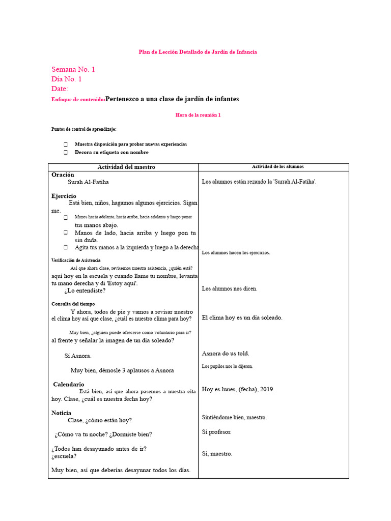 SEMANA 1 | PDF | Educación de la primera infancia