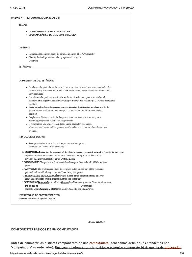 COMPUTER WORKSHOP TENTH GRADE | PDF | Personal Computers | Computer ...
