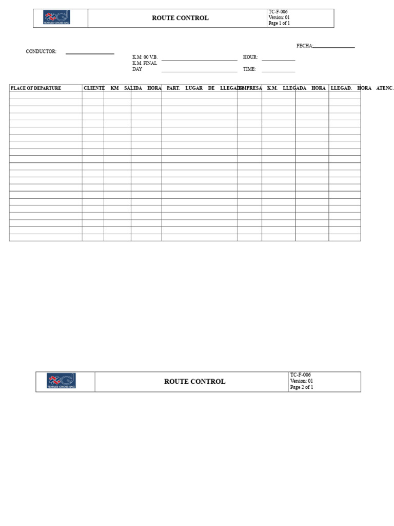 Control de Rutas de Transporte | PDF