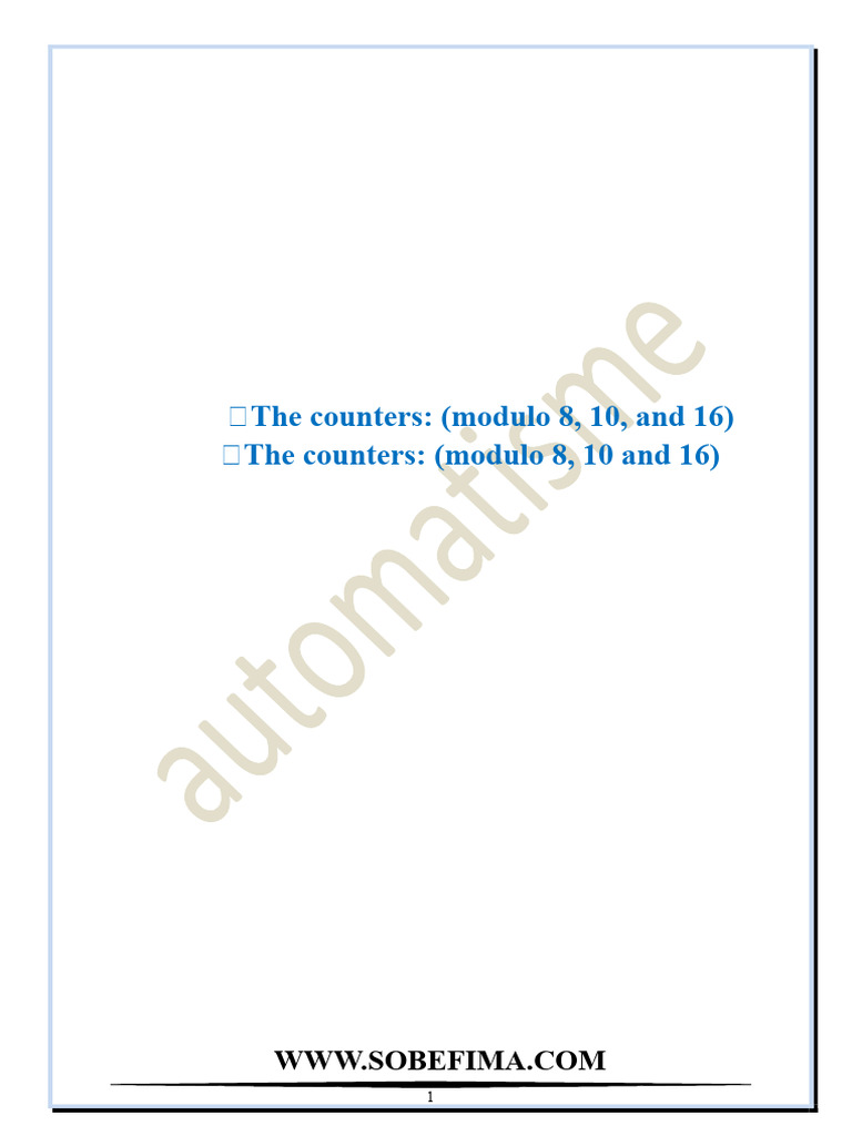 The Counters and The Decounters. | PDF | Digital Electronics ...