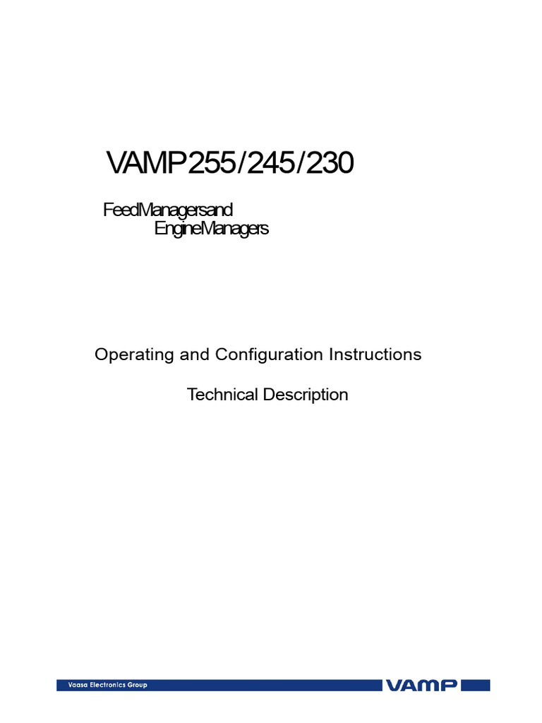 VAMP 255/245/230 Configuration Guide | PDF | Menu (Computing ...