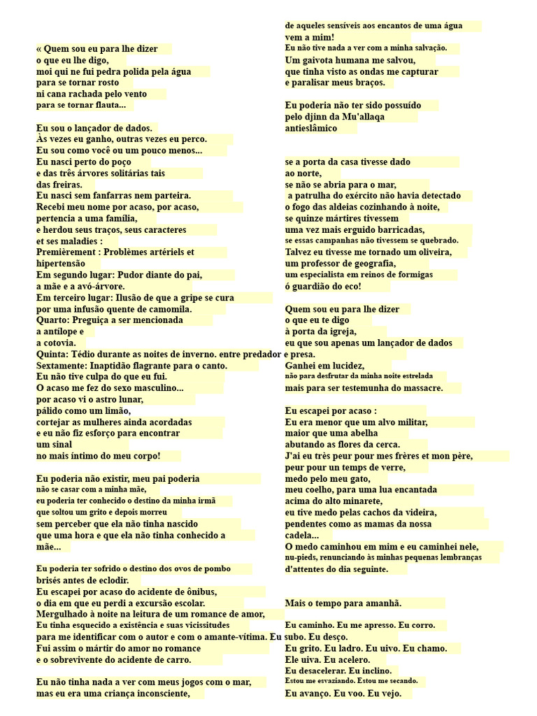 Reflexões sobre o acaso e a vida | PDF | Amor