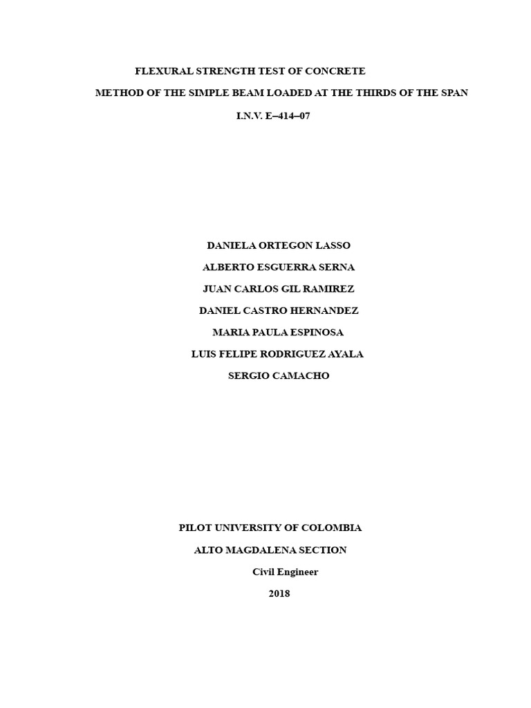 Flexural Strength Testing of Concrete Beams | PDF | Concrete | Strength ...