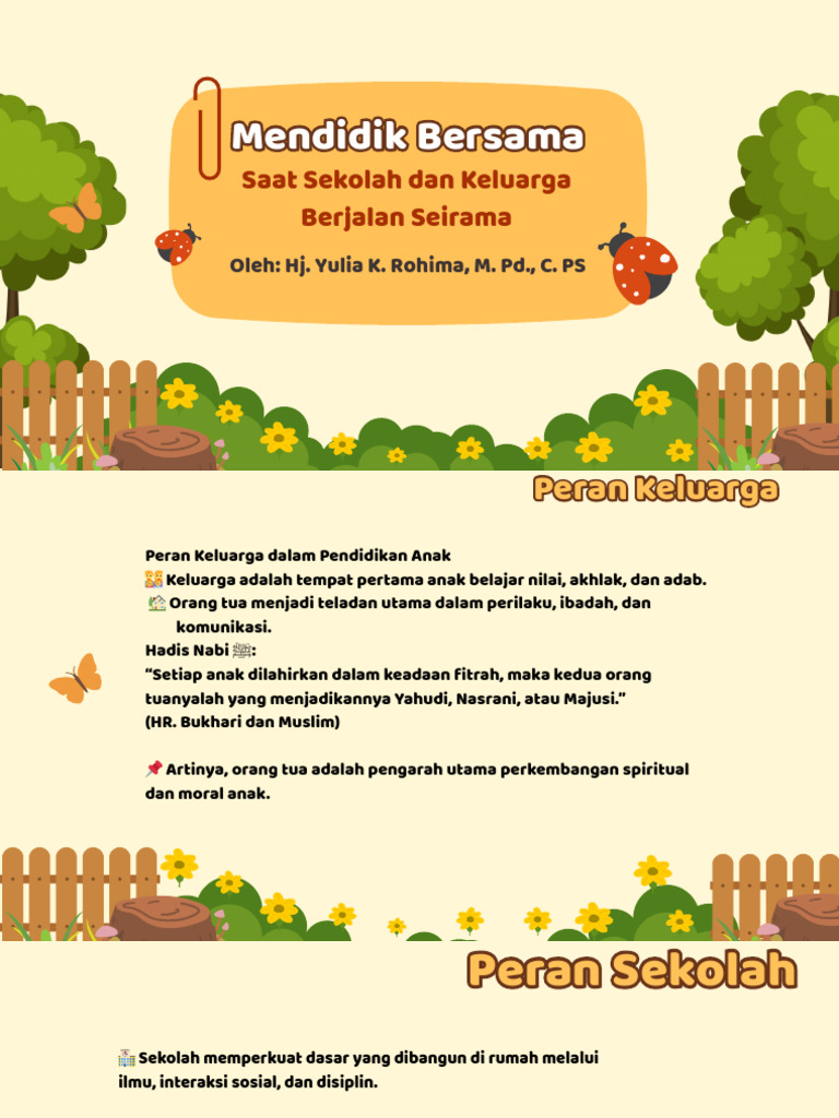 Sinergi Keluarga dan Sekolah dalam Pendidikan | PDF