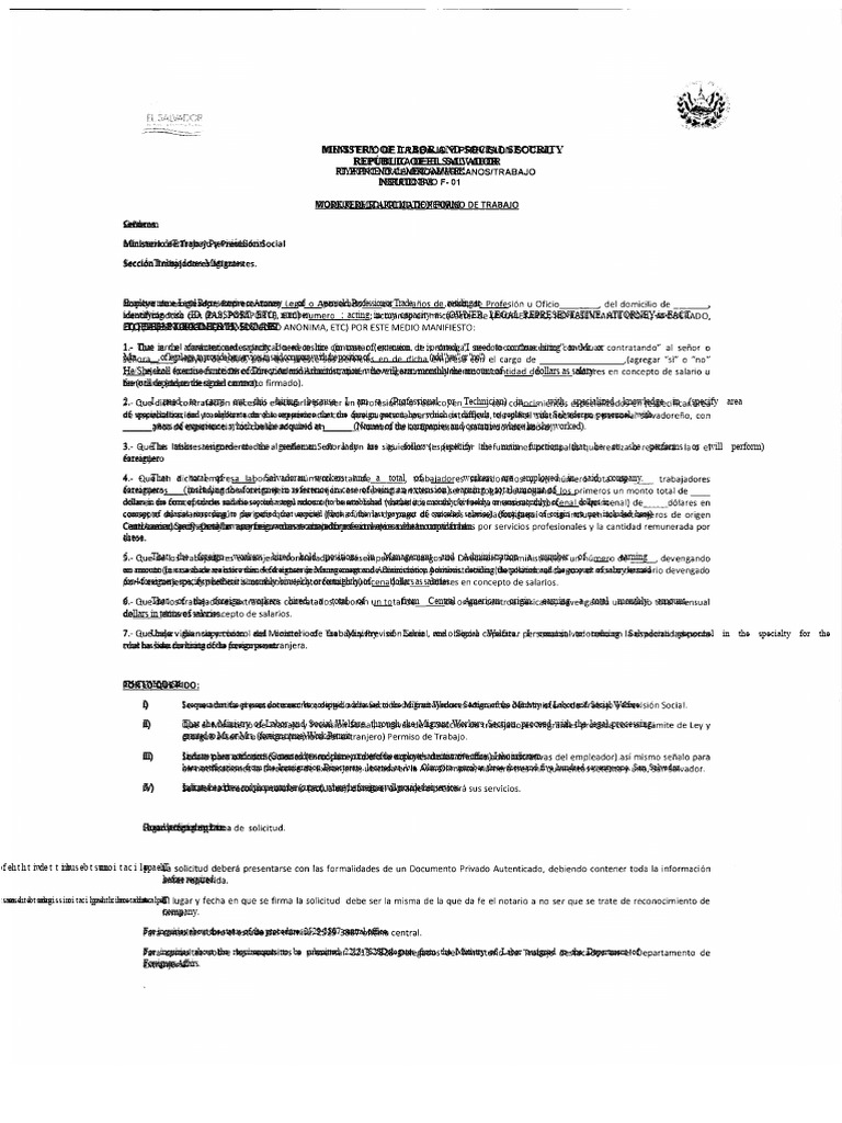 Work Permit Application for Foreign Workers | PDF | Employment | Salary
