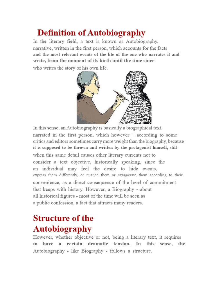 Understanding Autobiography Structure | PDF | Autobiographies | Biography