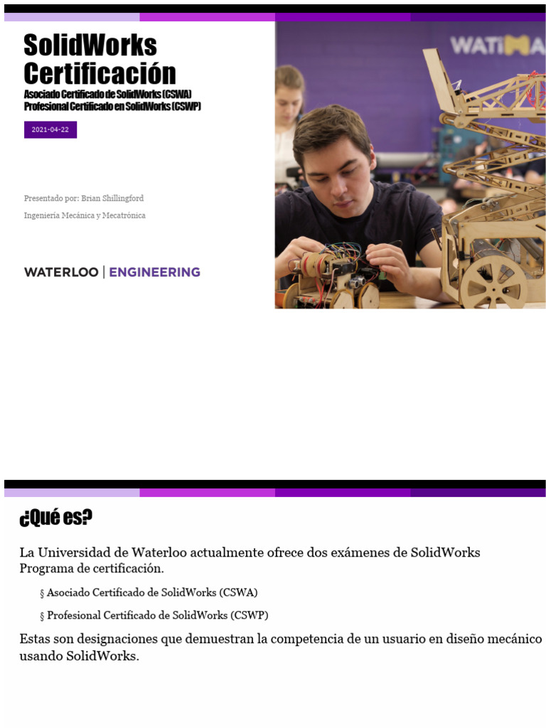 Guía de Certificación SolidWorks CSWA/CSWP | PDF | Informática | Software