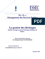 La gestion des décharges publiques. gestion de la décharge de Rabat