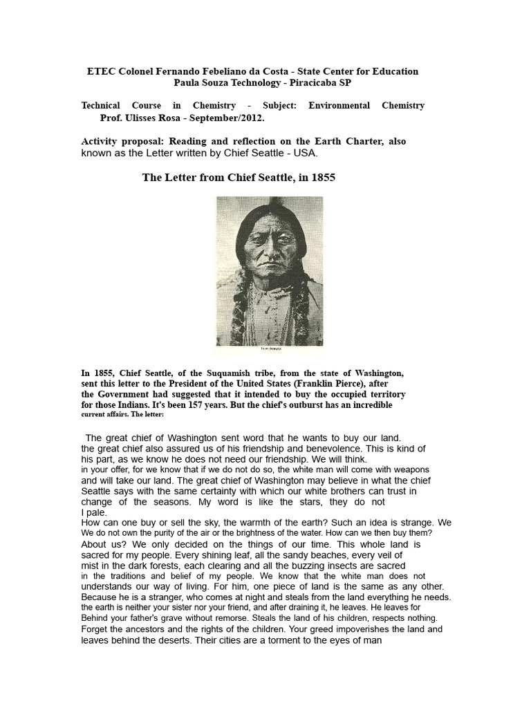 Chief Seattle's Letter: Environmental Insights | PDF
