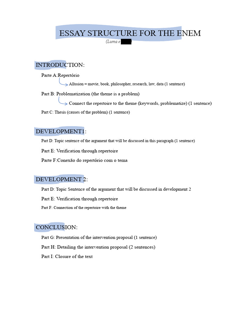 ENEM Essay Structure Guide | PDF