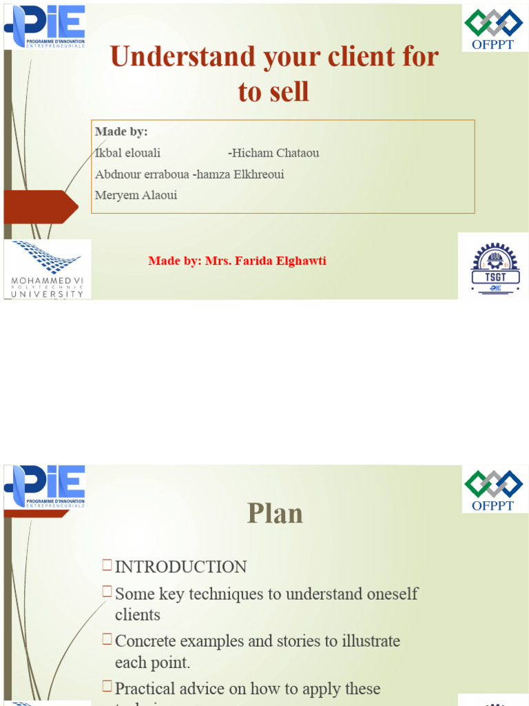 Understanding Your Client To Sell-1 | PDF | Marketing | Human Communication