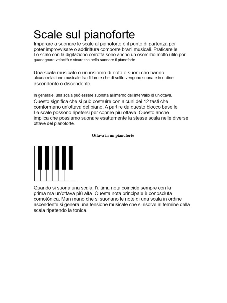 Tutte Le Scale Al Pianoforte | PDF