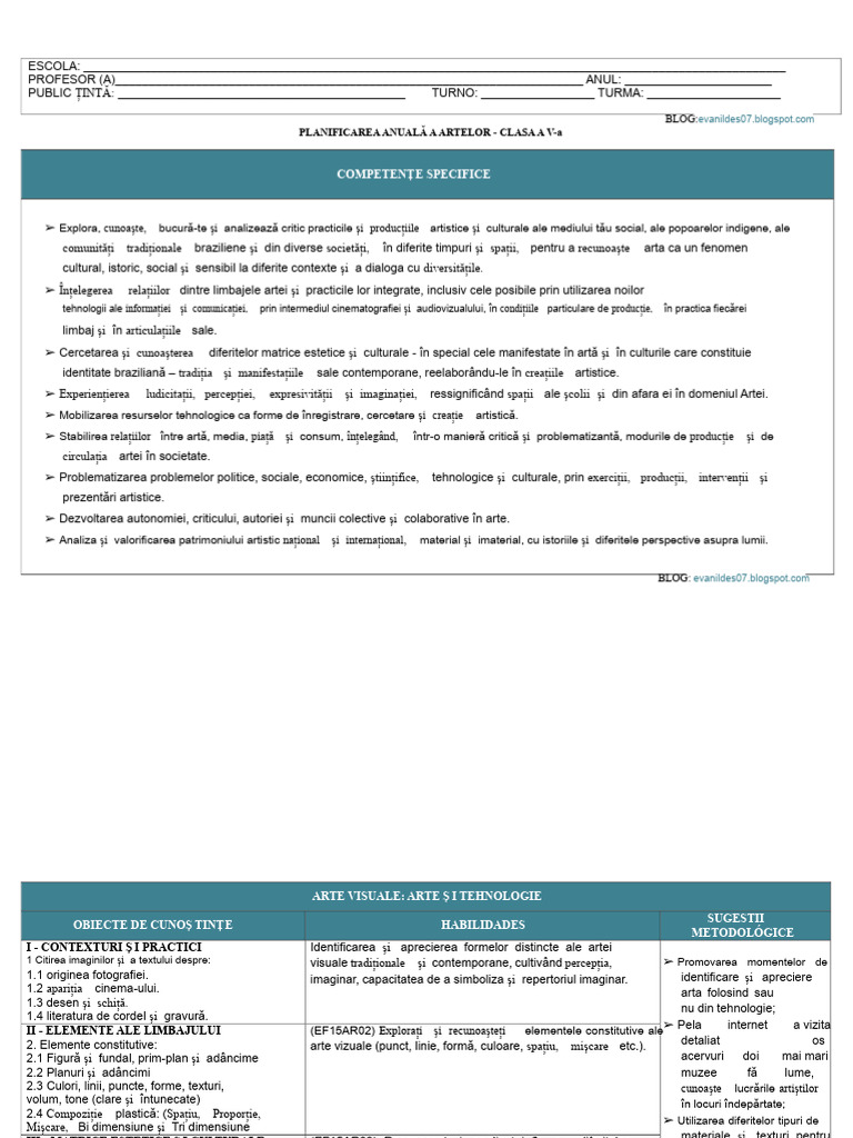 ARTĂ - CLASA A 5-A - ALINIAT LA BNCC PDF | PDF