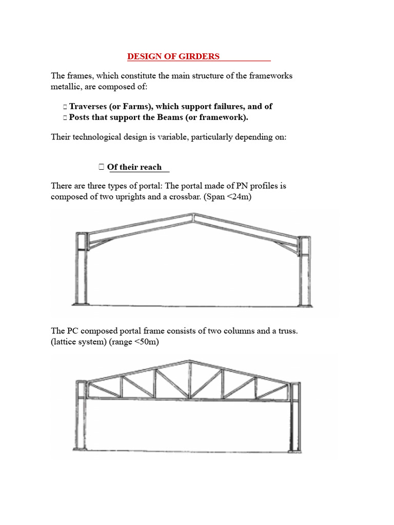 Girder Design and Structural Types | PDF