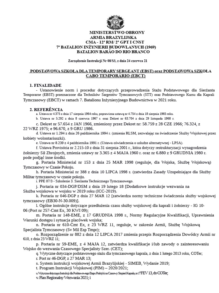 Zlecenie Instrukcji - EBCT - EBST | PDF