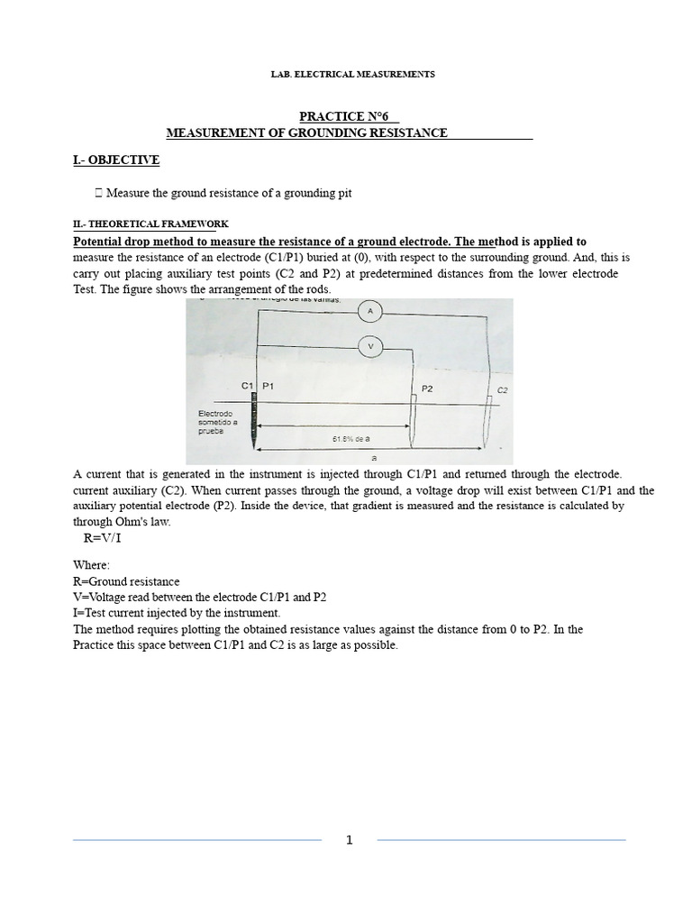 Grounding Resistance Measurement Guide | PDF | Electrical Resistivity ...