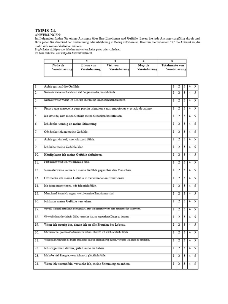 TMMS 24 | PDF