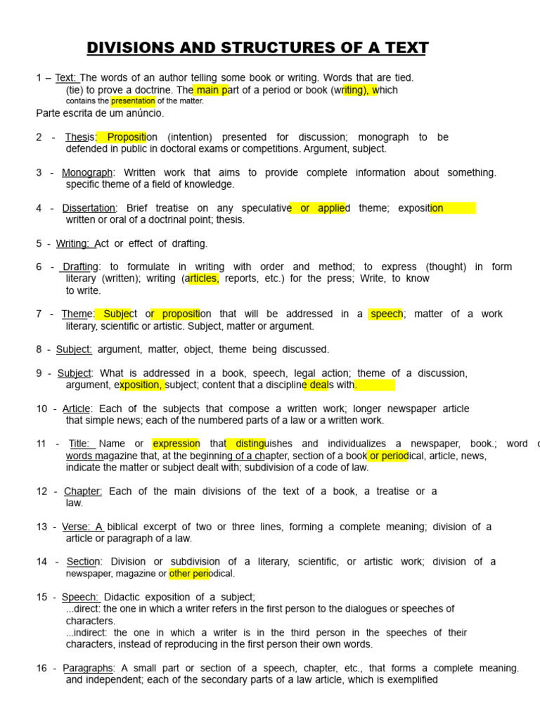 Divisions and Structures of A Text | PDF | Thesis | Phoneme