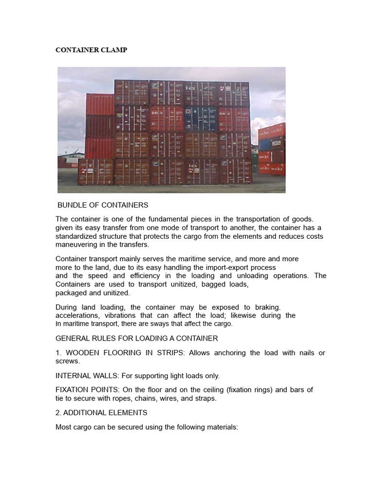 CONTAINER_CLAMP | PDF | Cargo
