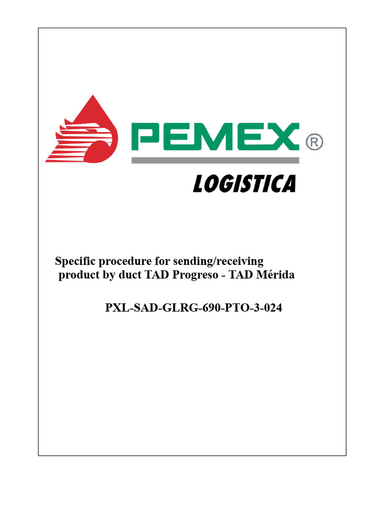 Pipeline Shipping Procedure: TAD Progreso to Mérida | PDF | Pump ...