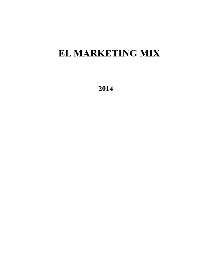 Entenda o Marketing Mix e suas Variáveis | PDF | Marketing | Mercado ...