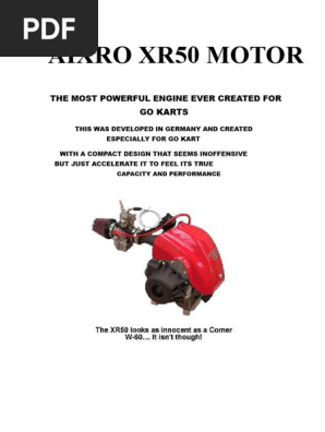 AIXRO XR50: Powerful Eco-Friendly Go-Kart Engine | PDF | Engines