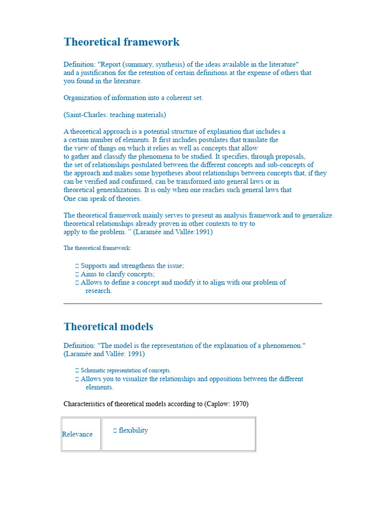 Understanding Theoretical Frameworks | PDF | Hypothesis | Theory