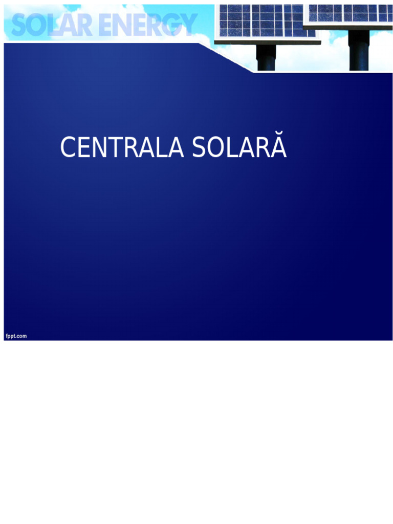 Centrală Solară | PDF
