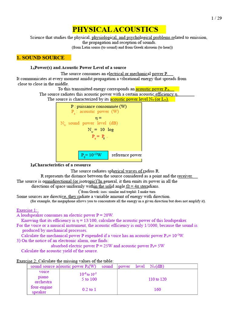 Understanding Physical Acoustics Basics | PDF | Sound | Lightning