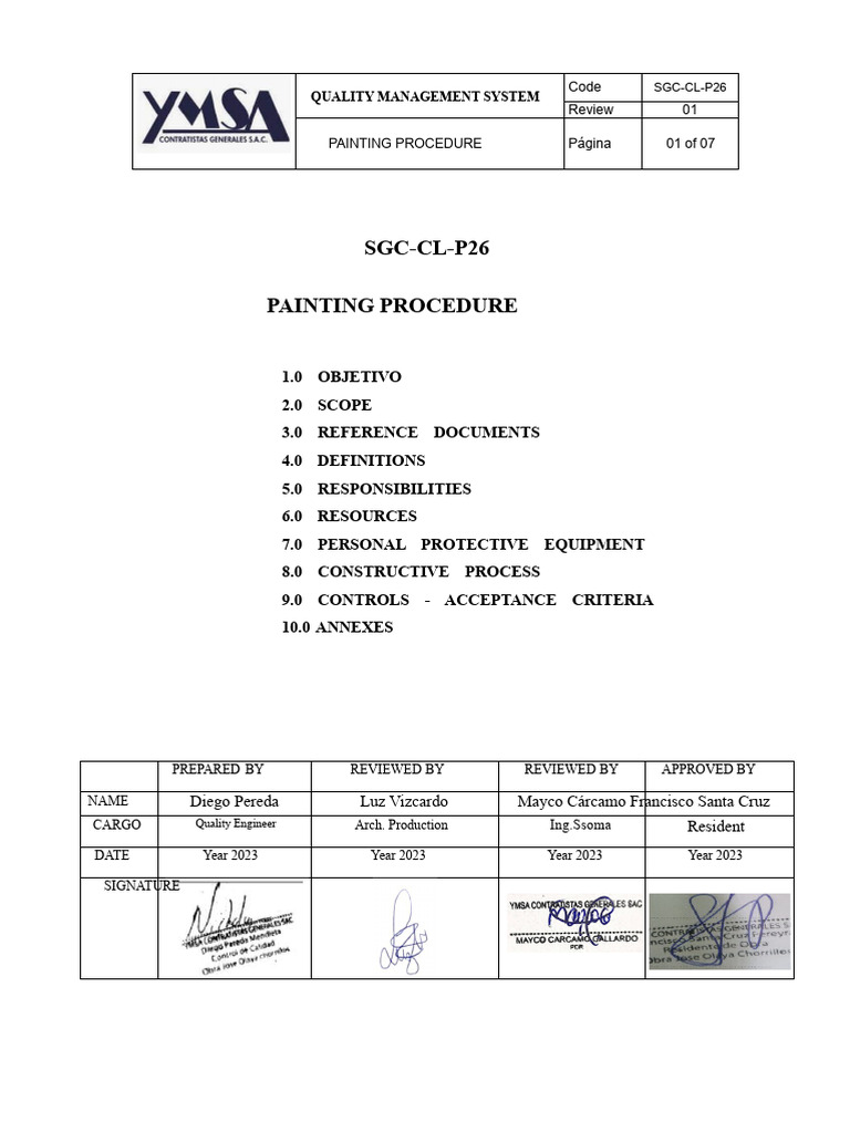 SGC-CL-P26_PAINTING_PROCEDURE | PDF | Paint | Specification (Technical ...