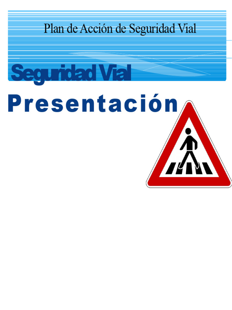 Plan de Acción para la Seguridad Vial | PDF | Tráfico | Seguridad vial