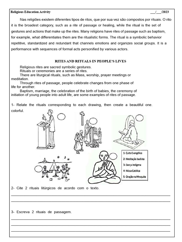 Activity of Rites and Rituals 2 | PDF