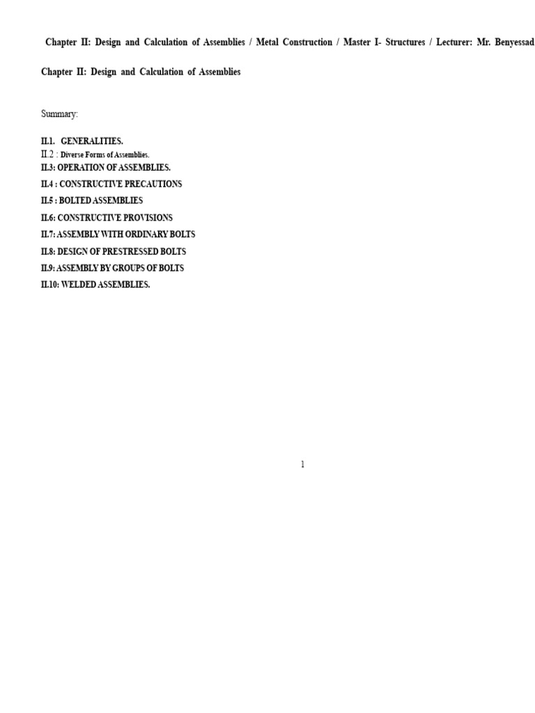 Metal Assembly Design and Calculation Guide | PDF | Screw | Applied And ...