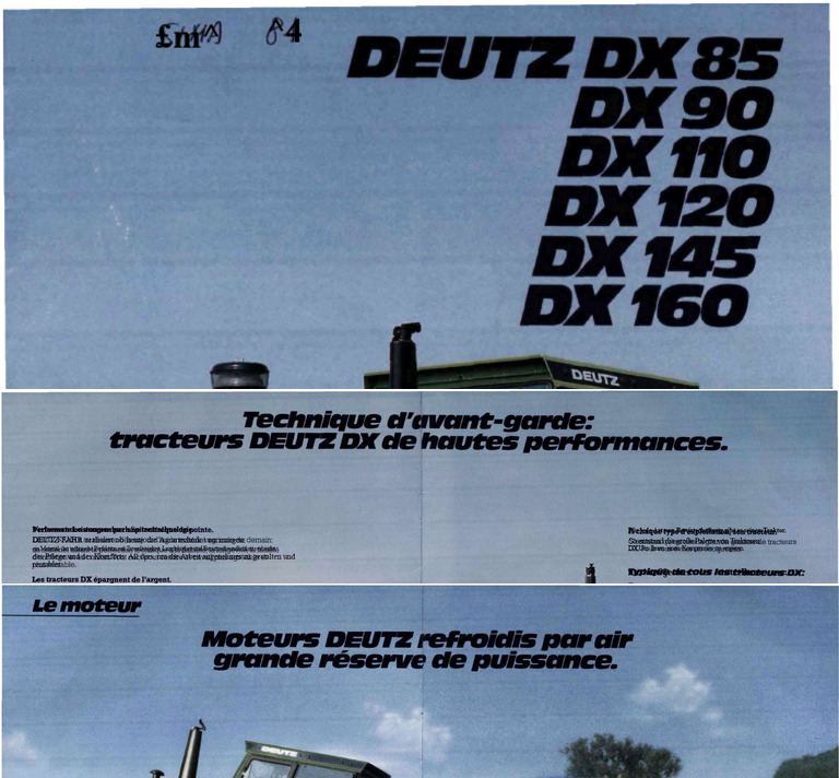 DEUTZ DX 85, DX 90, DX 110, DX 120, DX 145, DX 160 (März 1980) | PDF