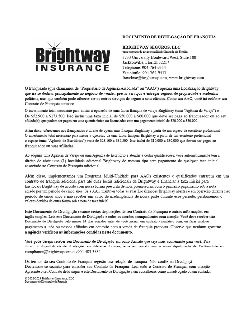 Brightway FDD 2022-2023 | PDF