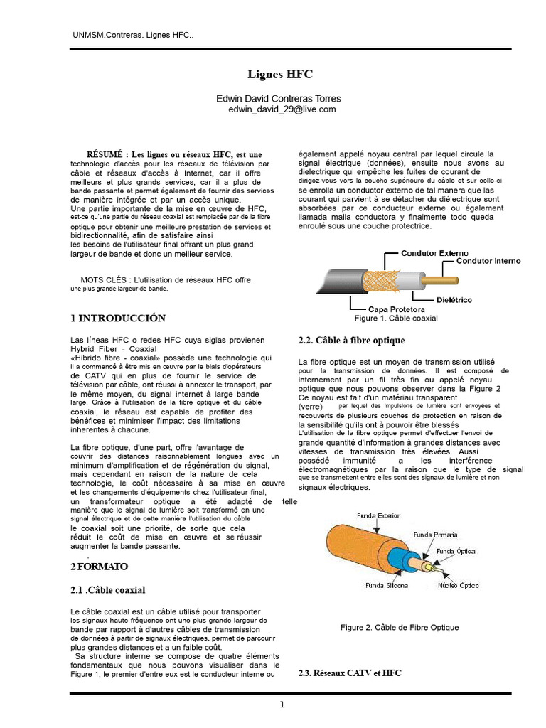 Introduction aux réseaux HFC et fibre optique | PDF | Fibre optique ...