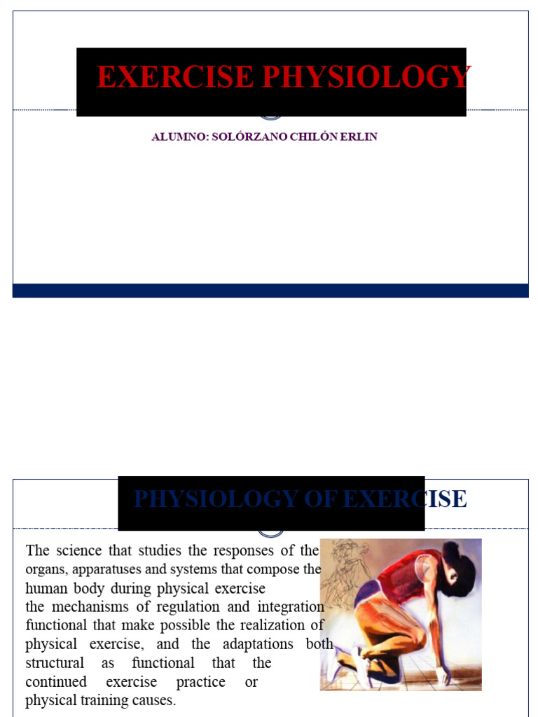 Exercise Physiology Overview | PDF