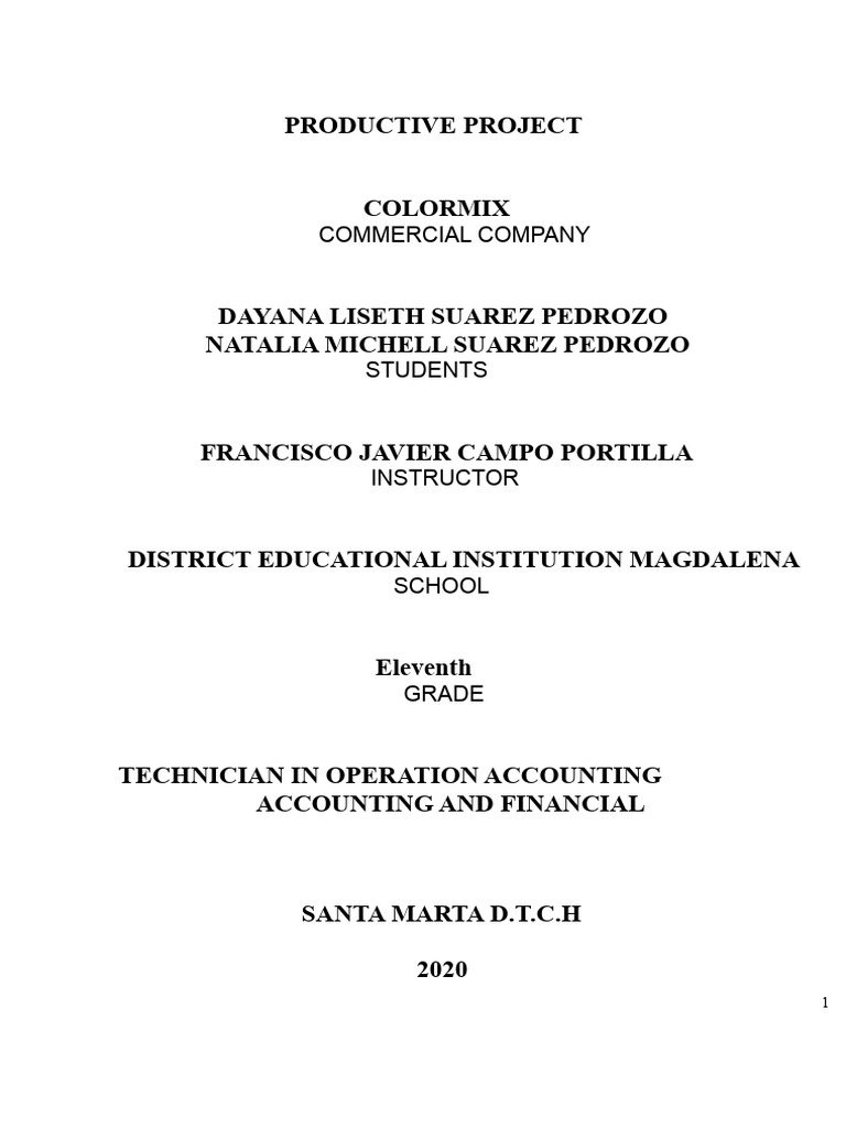 SENA PRODUCTIVE PROJECT MODEL (6) | PDF | Liquidation | Assignment (Law)