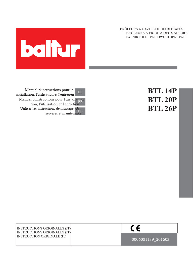 Manuel d'utilisation des brûleurs à gazoil | PDF | Ventilation ...