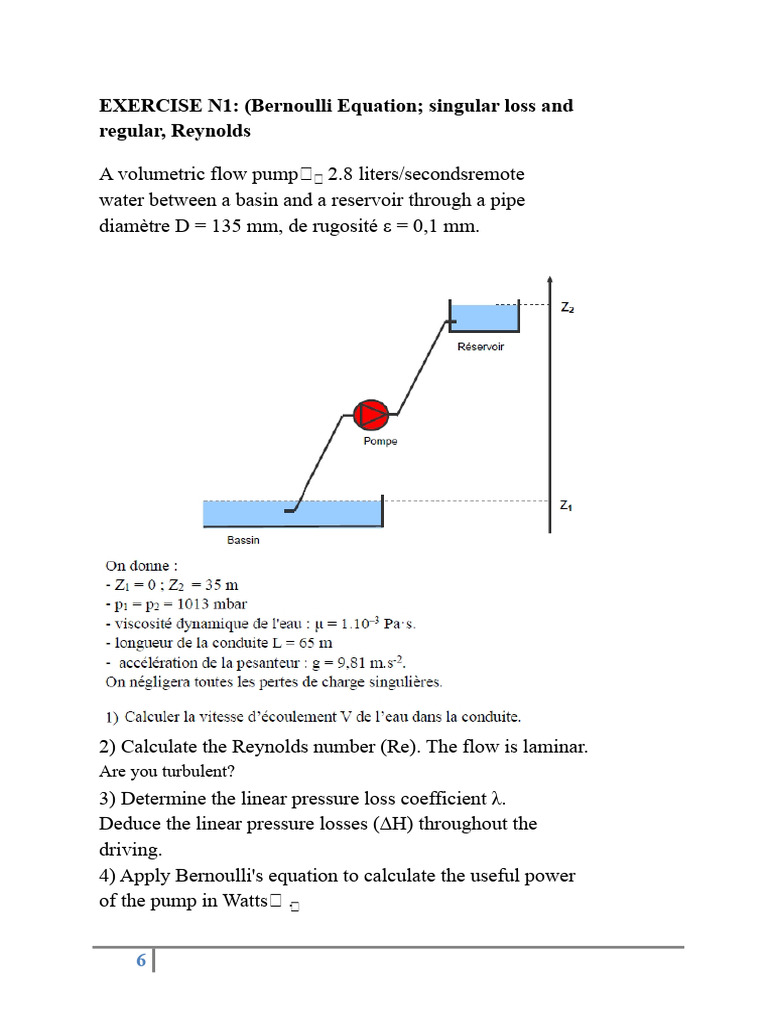 6-Exercise continuation chapter 2 | PDF | Reynolds Number | Fluid Dynamics