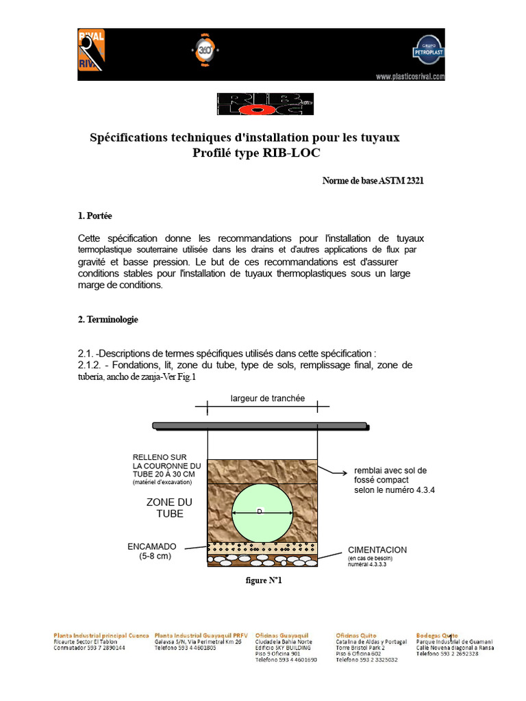 Installation des tuyaux RIB-LOC: Guide technique | PDF | Tuyau ...