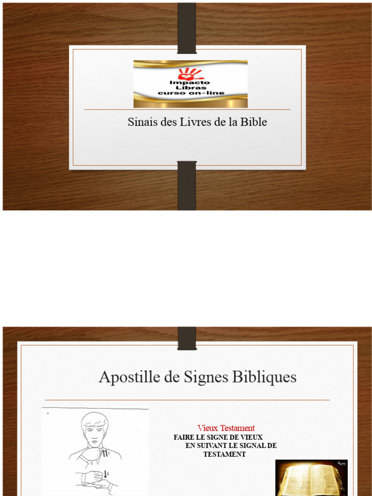 Signes des Livres de la Bible en LSF | PDF | Livres des Rois | Bible ...