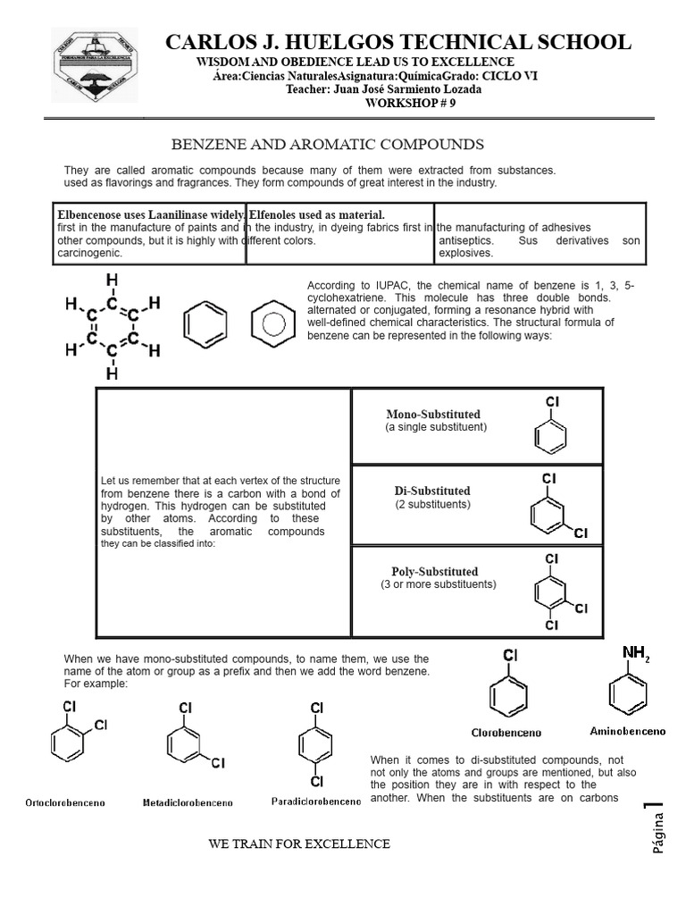 Benzene and Aromatic Compounds Workshop | PDF | Benzene | Aromaticity