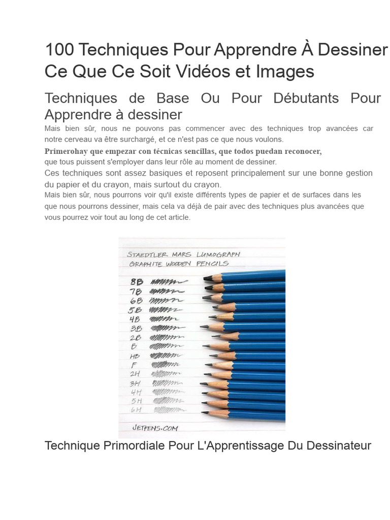 Techniques de Dessin pour Débutants | PDF | Couleur | Bleu
