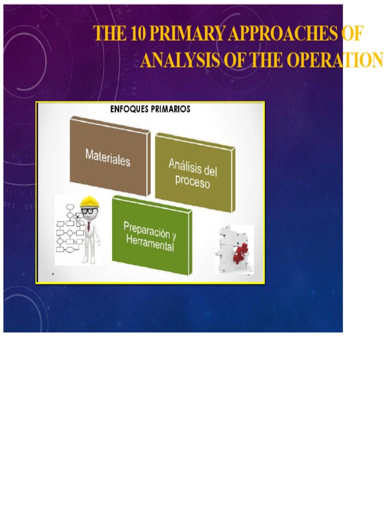 10 Key Approaches to Operation Analysis | PDF | Tools | Engineering ...