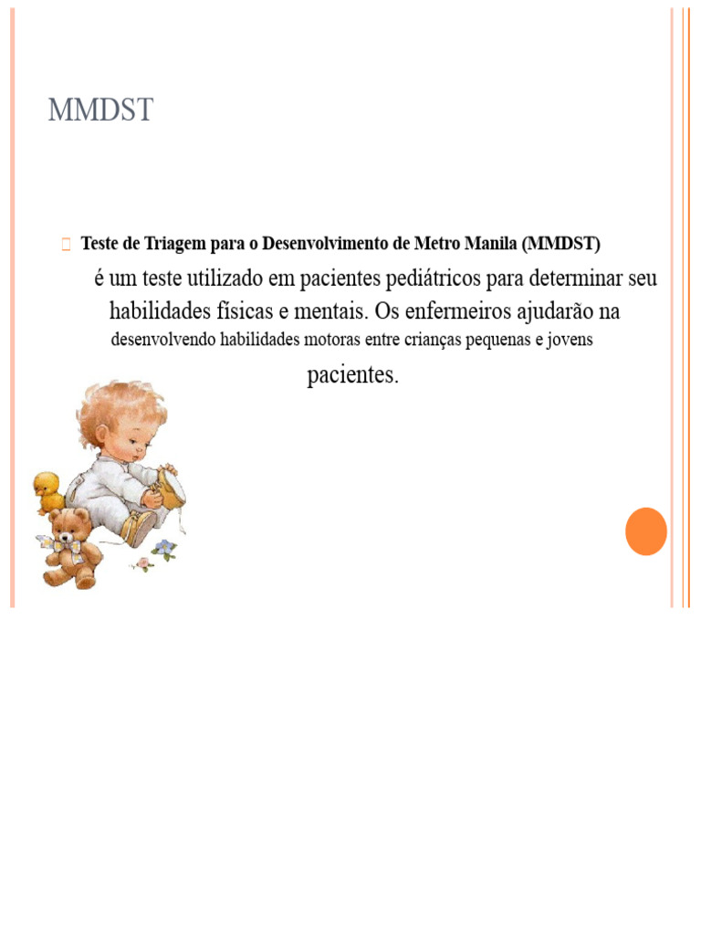 Teste MMDST: Avaliação Infantil Completa | PDF