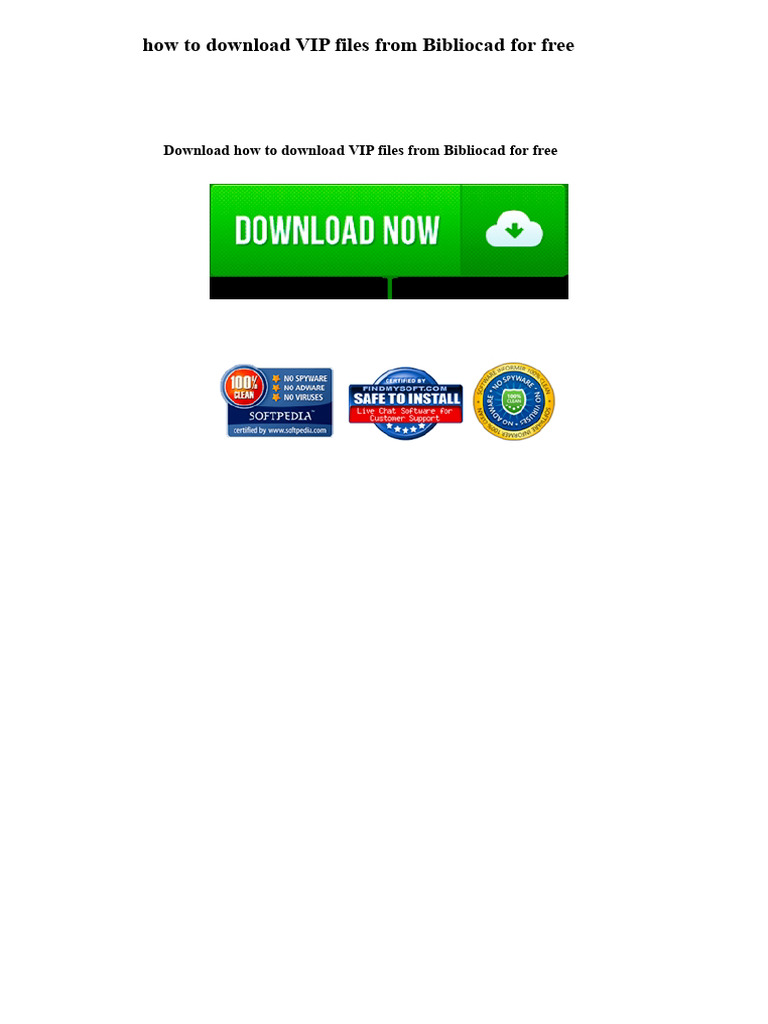 Download Free VIP Files from Bibliocad | PDF